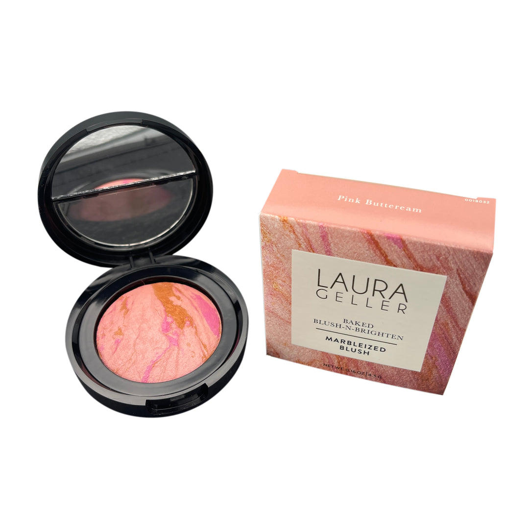 Baked Blush-n-Brighten Marbleized Blush, Pink Buttercream