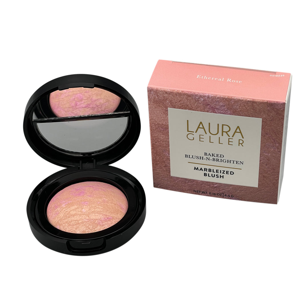 Baked Blush-n-Brighten Marbleized Blush, Ethereal Rose