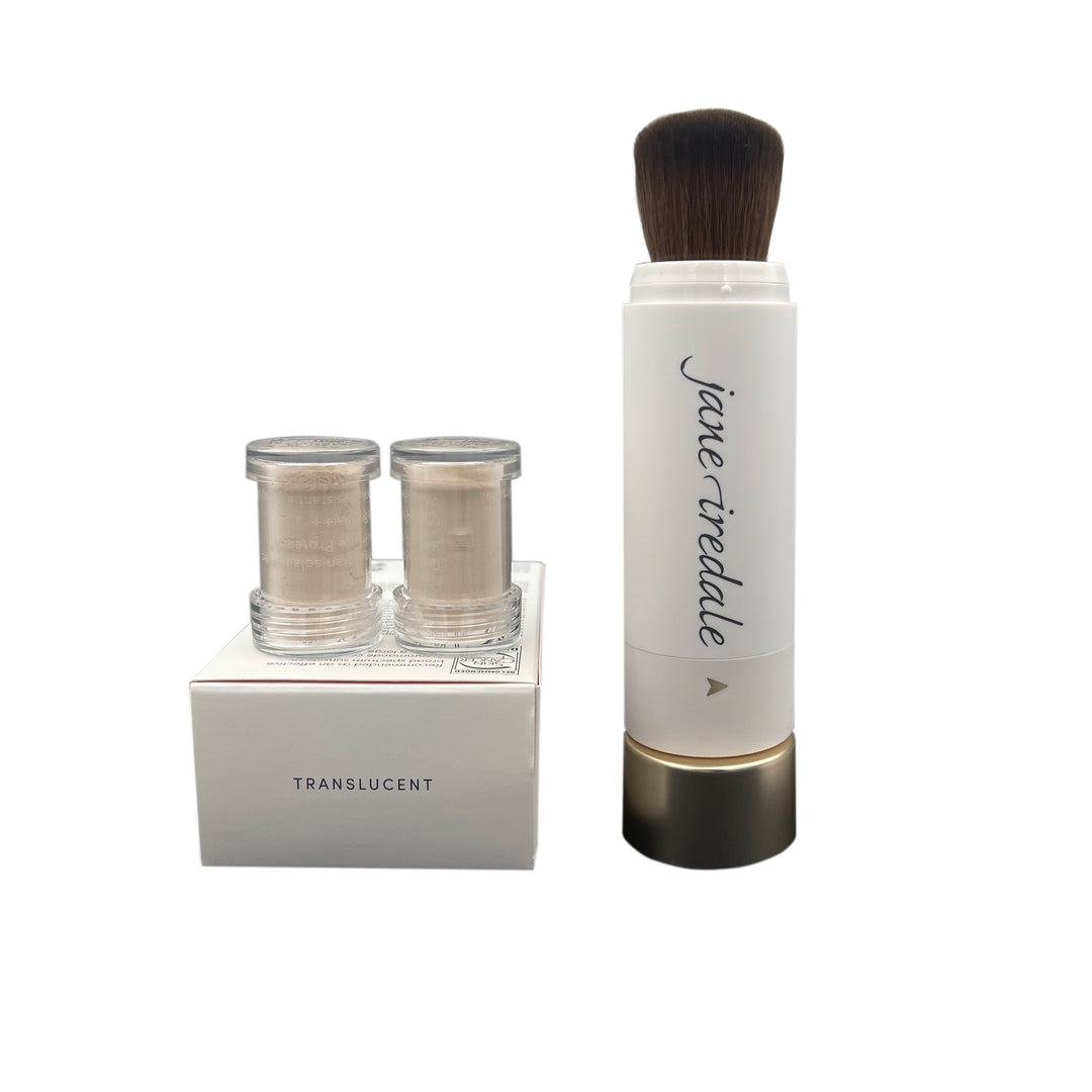 Powder-Me SPF30 Dry Sunscreen & Refillable Brush, Translucent